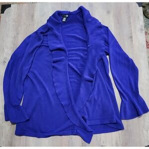 Blue East 5th Royal Blue Flared Sleeves Open Cardigan Womens 2XL